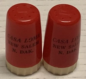 Vtg Casa Loma Salt and Pepper Shakers New Salem North Dakota ND Advertising - Picture 1 of 14