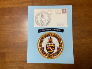 Ballistic Missile Submarine Patch Tab First Day Cover FDC USS George C. Marshall - Picture 1 of 5