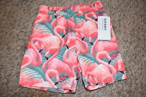 F6i4 NWT Size 4T or 5T Boys OLD NAVY Flamingo Swim Trunks Swimming Suit Shorts - Picture 1 of 3