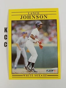 Fleer MLB 1991 béisbol Chicago White Sox #123 Lance Johnson - Imagen 1 de 2