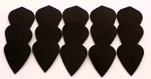 5 Sets of 3 Poly Dart Flights - black kite - Picture 1 of 3