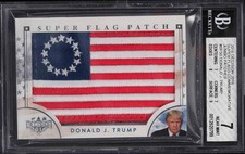 2016 DECISION SUPER FLAGS COMMEMORATIVE DONALD TRUMP PATCH #SF50 BGS 7 NRMT