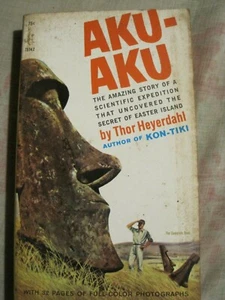 VTG AKU-AKU (EASTER ISLAND) BY THOR HEYERDAHL POCKET 1967 PBK 11TH PRINTING - Picture 1 of 1