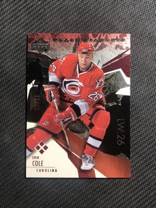 2003-04 UPPER DECK BLACK DIAMOND ERIK COLE QUADRUPLE QUAD RUBY RED #ed 39/50