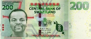 Swaziland 200 Emalangeni 2014 UNC Banknote P-40b Prefix AA Tyvek Paper Money - Picture 1 of 2