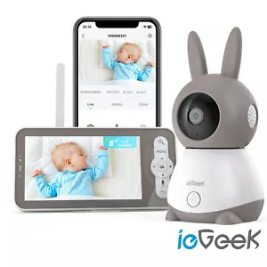 ieGeek Babyphone mit Kamera Drahtlose 2K 3MP 355° PTZ Baby 5" Monitor Temperatur - Bild 1 von 11