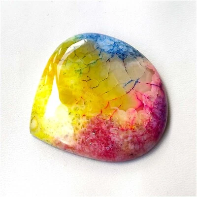 238 Cts Multi Color Solar Quartz Cabochon Heart Loose Natural Gemstone SQ-69 - Image 1 of 4