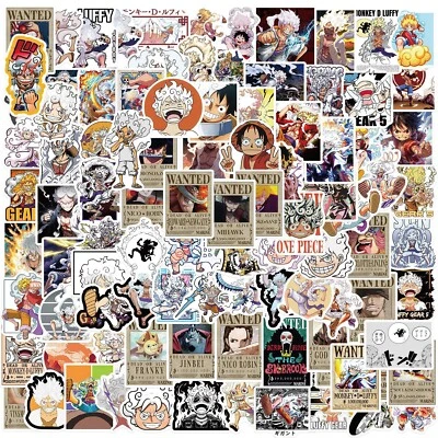 100 One Piece Poster Anime Luffy Nami Zoro Tony Laptop Skateboard Stickers Decal - Image 1 of 4