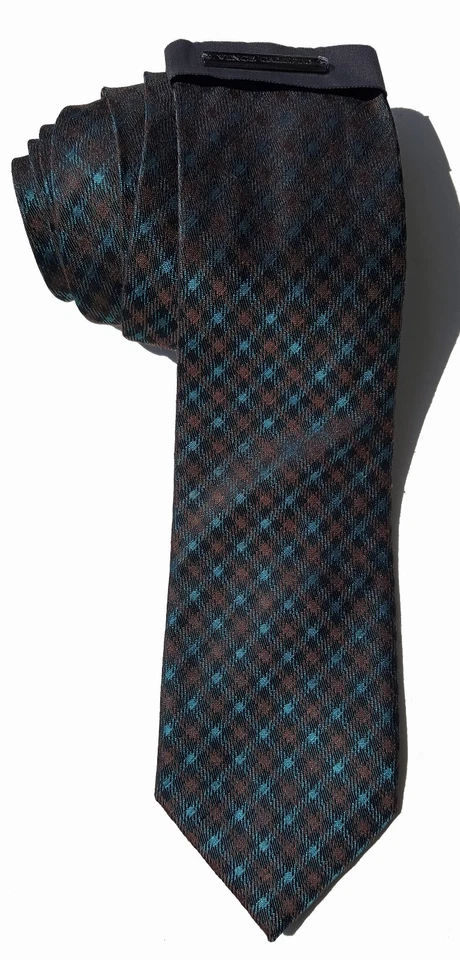 Vince Camuto NEW Green Slim Plaid Men's Neck Tie Silk $79 A3743 - Image 1 of 1