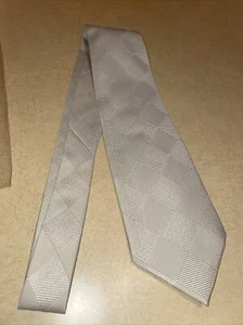 Burton New Tie ๐ฏ Poliester Square Check Tie , Gold Plated - Picture 1 of 9