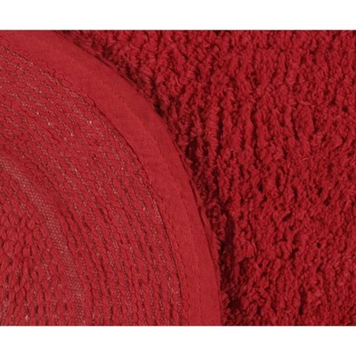 Alfombra de baño con doble volante, algodón suave, alfombra de baño absorbente de agua, antideslizante Foto 1 de 4