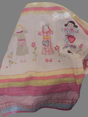 Pottery Barn Kids Doll Bedding Set - Quilt, Shams and Bedskirt Foto 1 de 4