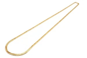 Vintage Krementz Fischgrät Halskette goldfarben 30" - Bild 1 von 7