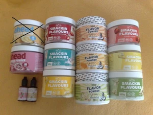 He Ju, ahead, Weider Flavour Powder, Smackin flavor, Dyesmee Drops Aromapulver - Bild 1 von 4