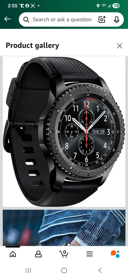 Samsung Gear S3 SM-R760NDAAROM SmartWatch Frontier Gray / Black European Version - Image 1 of 4