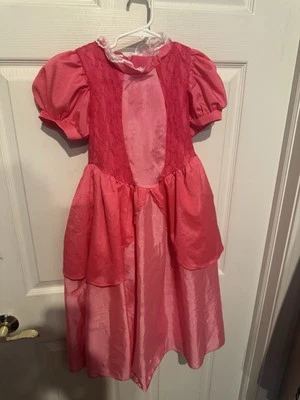 Vestido fantasia princesa rosa criança tamanho 6/7 anos - Imagem 1 de 4