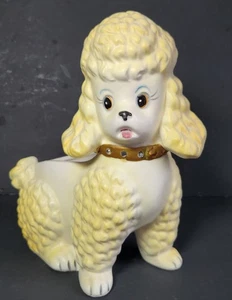 Vtg Napcoware Yellow Poodle Planter Made In Japan 1950s Ceramic Kitschy Decor 7" - Picture 1 of 8