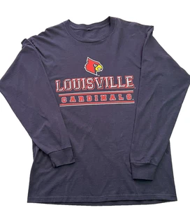 Camisa Manga Larga Negra Lousiville Cardinals Baloncesto Logo Perfecta para Otoño - Imagen 1 de 5