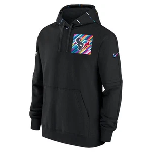 Houston Texans Nike Crucial Catch Club Pullover Hoodie Black Men's 4XL - Picture 1 of 3