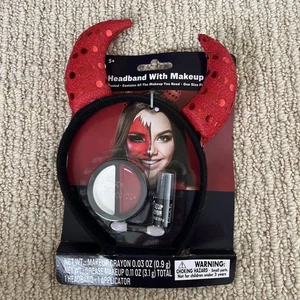 diadema con maquillaje diablo Halloween - Imagen 1 de 2