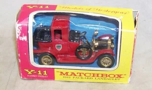 1:50 MATCHBOX MODELS OF YESTERYEAR 1912 PACKARD LANDAULET Y-11 B RED MIB - Picture 1 of 12