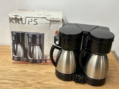 KRUPS DUOTHEK F324 1500W DOUBLE THERMAL CARAFE DRIP COFFEE MAKER With Lids - Image 1 of 4