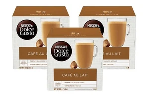 Dolce Gusto Nescafe Coffee Pods, Cafe Au Lait, 16 Count, Pack of 3 - Picture 1 of 8