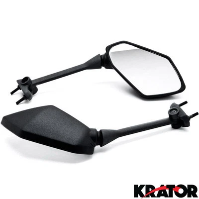 Espejos retrovisores de repuesto negros para Kawasaki Ninja 650R/ER-6F 2009-2014 Foto 1 de 3