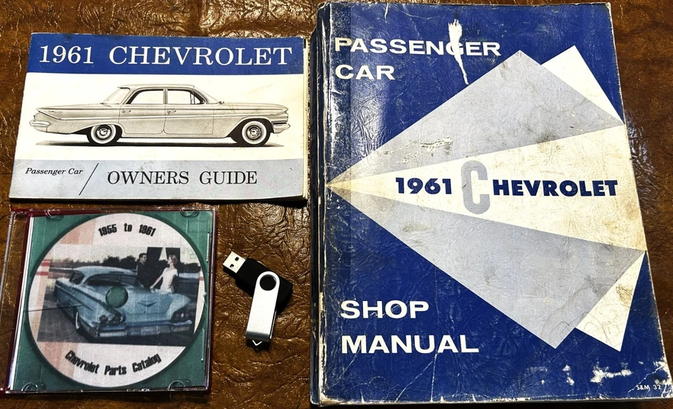 Chevrolet 1961 61 manuales de tienda Biscayne Bel Air Impala Brookwood Nomad Parkwood Foto 1 de 4