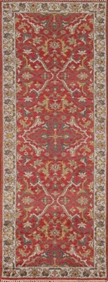 Floral Heriz Serapi 8 ft Runner Rug Wool Hand-knotted for Hallway 7' 10" x 2' 6" - Image 1 of 4