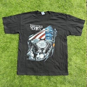 Vintage Brooks And Dunn Shirt Mens Size XL Concert Tee Asphalt Cowboys Lightning - Picture 1 of 7
