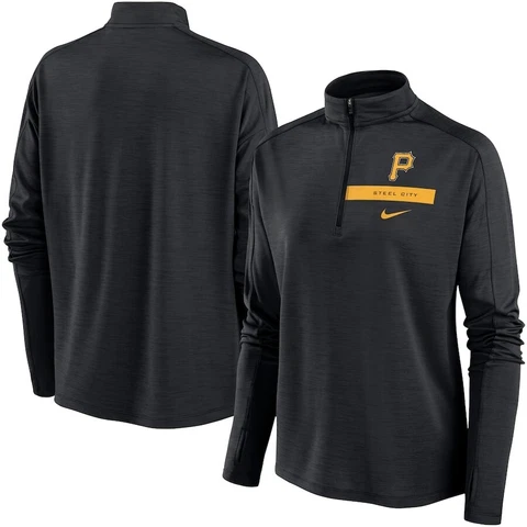 Pittsburgh Pirates Women’s Nike Full Zip Black Sweater Jacket Wmns US Size XS Cover