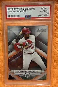 Jordan Walker Rookie 2023 Bowman Sterling #BSR22 St. Louis Cardinals PSA 10 Gem - Picture 1 of 4
