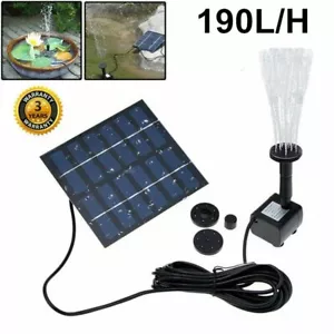 Solar Fountain Water Pump Bird Bath Outdoor Fountain for Small Pond Pool Garden - Picture 1 of 12