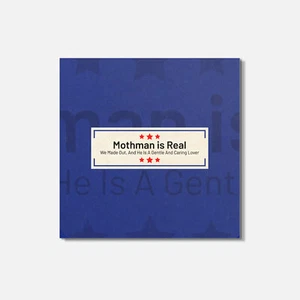 Sottobicchiere quadrato in legno Mothman Is Real 4'' X 4'' - Foto 1 di 3