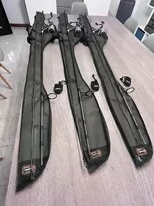 3x Daiwa Amorphous Whisker 12ft 2,75lb 50mm ring +Shimano Super Baitrunner 10000 - Foto 1 di 6