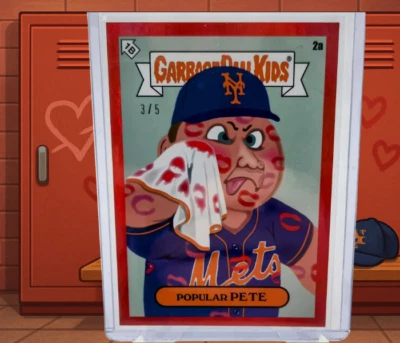 2022 Topps MLB X GPK Garbage Pail Kids Popular Pete Alonso 2a Red Foil /5 Rare - Image 1 of 3