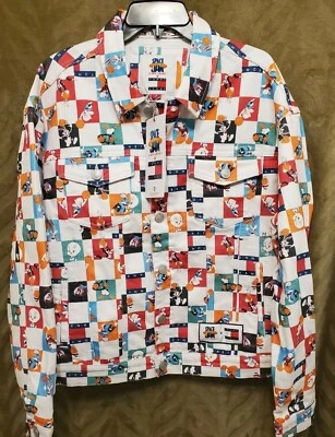 TOMMY HILFIGER WOMEN'S SPACE JAM A NEW LEGACY X TOMMY JEANS DENIM JACKET SIZE M  - Image 1 of 4