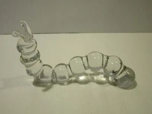 F.M. Ronneby Sweden Crystal Caterpillar Figurine - Imagen 1 de 6