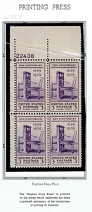 1939 U.S. COMMEMORATIVE 3c PRINTING Plt#Blk of 4 Sc#857 M/NH/OG^ - Picture 1 of 1