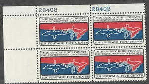 US. 1306. 5c. Migratory Bird Treaty Issue. Plate Block of 4. MNH. 1966 - Picture 1 of 2