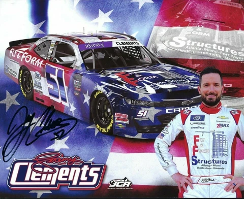 SIGNED 2022 JEREMY CLEMENTS "FLY & FORM" #51 NASCAR XFINITY SERIES POSTCARD Cover