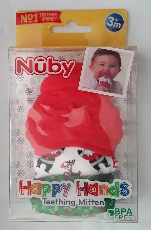 NEW Happy Hands Teething Mitten Nuby BPA Free Santa Clause  - Image 1 of 1