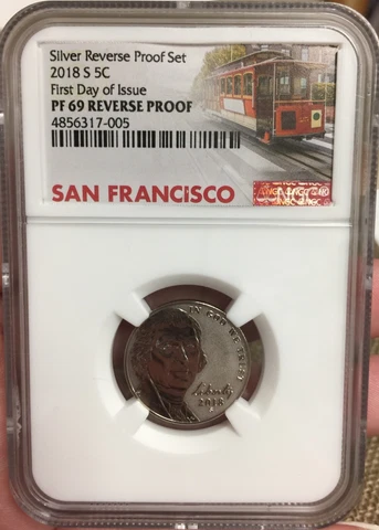 2018-S Jefferson Nickel First Day of Issue NGC PF69 Reverse Proof Cover