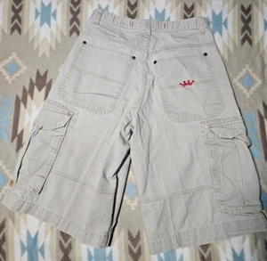 Pantalones Cortos Vintage JNCO Caqui - Mini Corona Logo Jnco - Talla 30 - Usados - Raros - Imagen 1 de 7