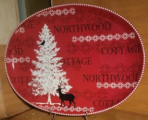 PTS/222 Fifth NORTHWOOD COTTAGE 18"" ovale Servierplatte, 18 3/4"", Ausgezeichnet - Bild 1 von 6