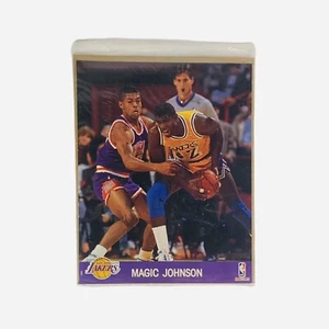 Magic Johnson LA Lakers 1990 NBA Hoops 8x10 Glossy Sports Cardstock Photo - Picture 1 of 4