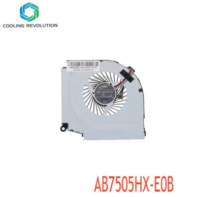 Laptop CPU Cooling Fan AB7505HX-E0B DC5V 0.50A 4Pin LG4 - Image 1 of 2