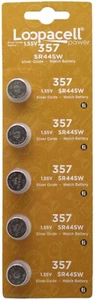 357/303 Silver Oxide Batteries (Pack of 5) - 1.55V Long Lasting Coin Cell Batter - Picture 1 of 6