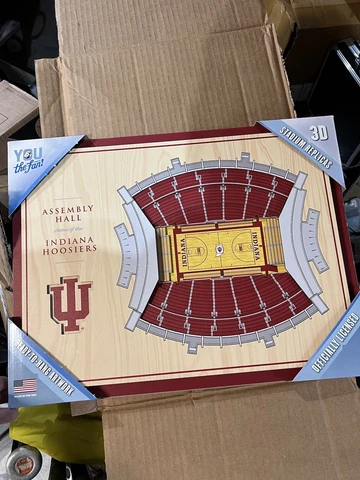 NCAA 3D 5-Layer Stadium View Wall Art Indiana Hoosiers Basketball Assembly Hall Cover